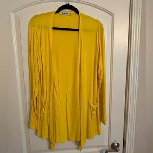 Bright yellow lightweight cardigan XL